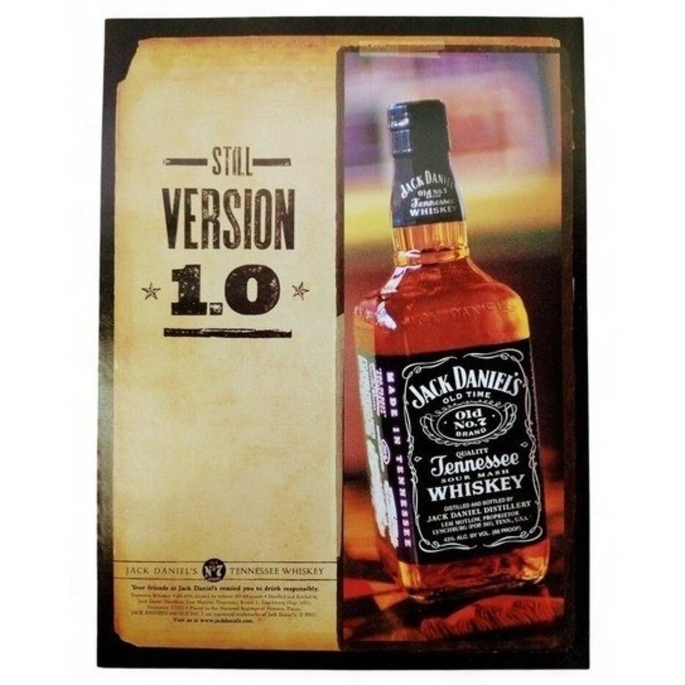 2001 Jack Daniel's Tennessee Whiskey Print Ad "Still Version 1.0" Rustic Bottle